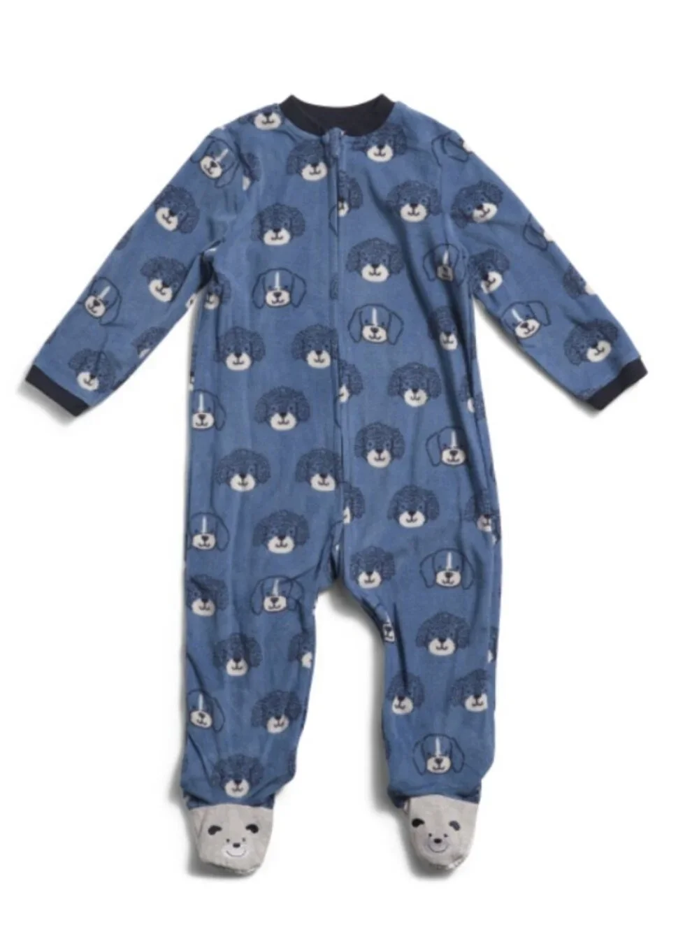 NWT LITTLE ME Infant Boys Puppy Print Blanket Footed Coveralls